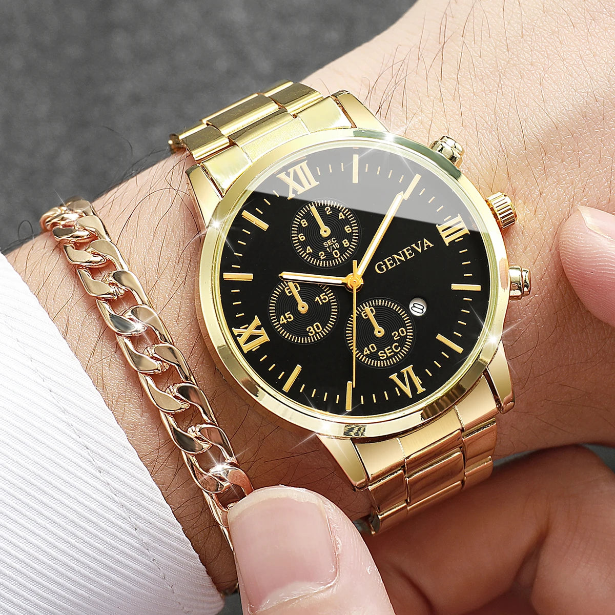 Set dorado suizo Geneva Chrono Luxury®